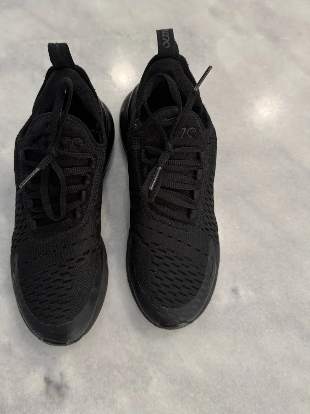 Nike Air Max 270 Women Sneakers Black Size 5Y US Comfort Running Shoes.